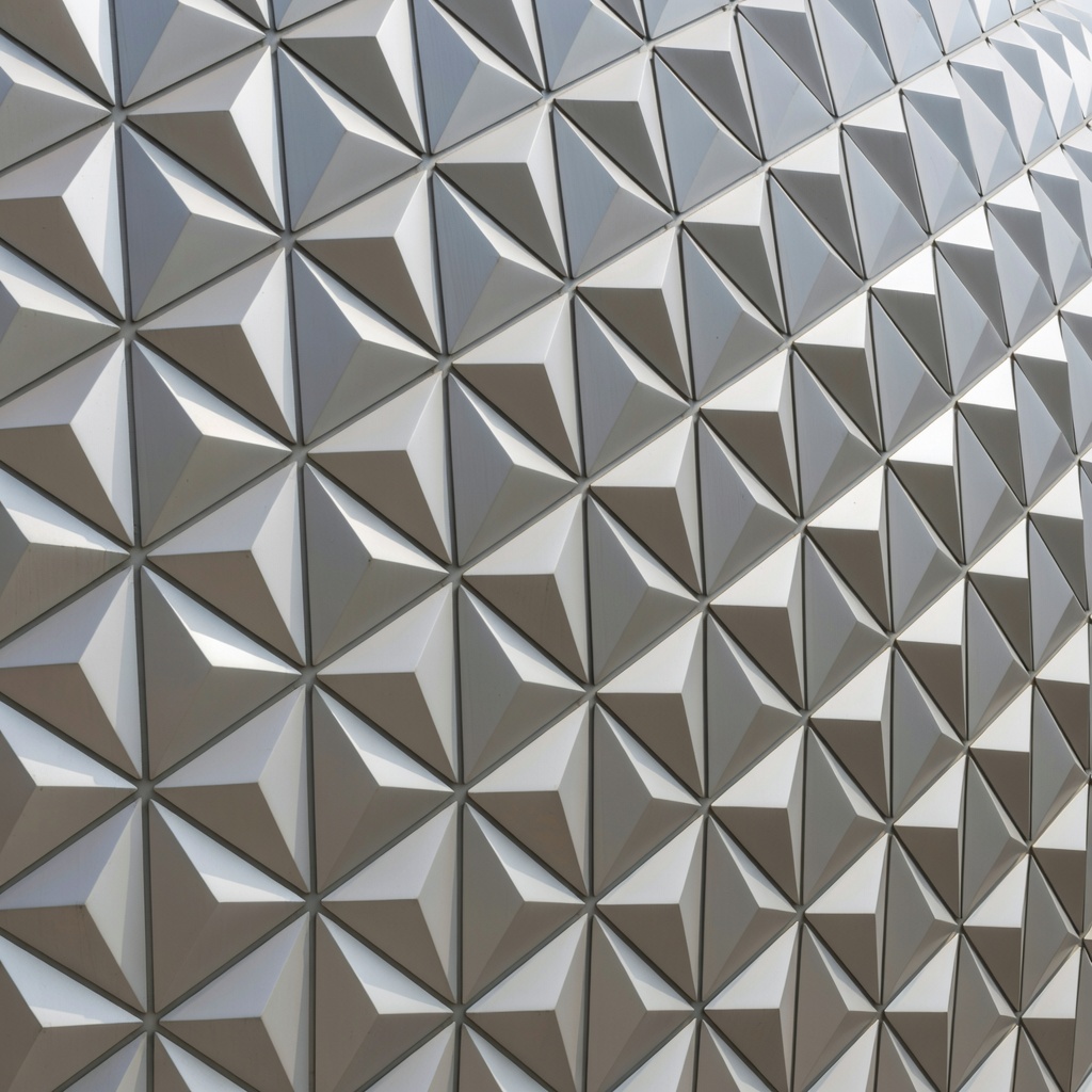 Geometric sunshade cladding at Esplanade